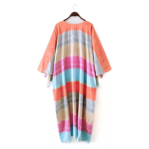 Afternoon In The Park Tie Dye Duster Kimono - Picture 7 of 10